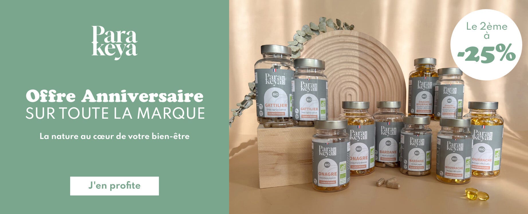 Profitez d'une remise spéciale anniversaire sur les produits Parakeya