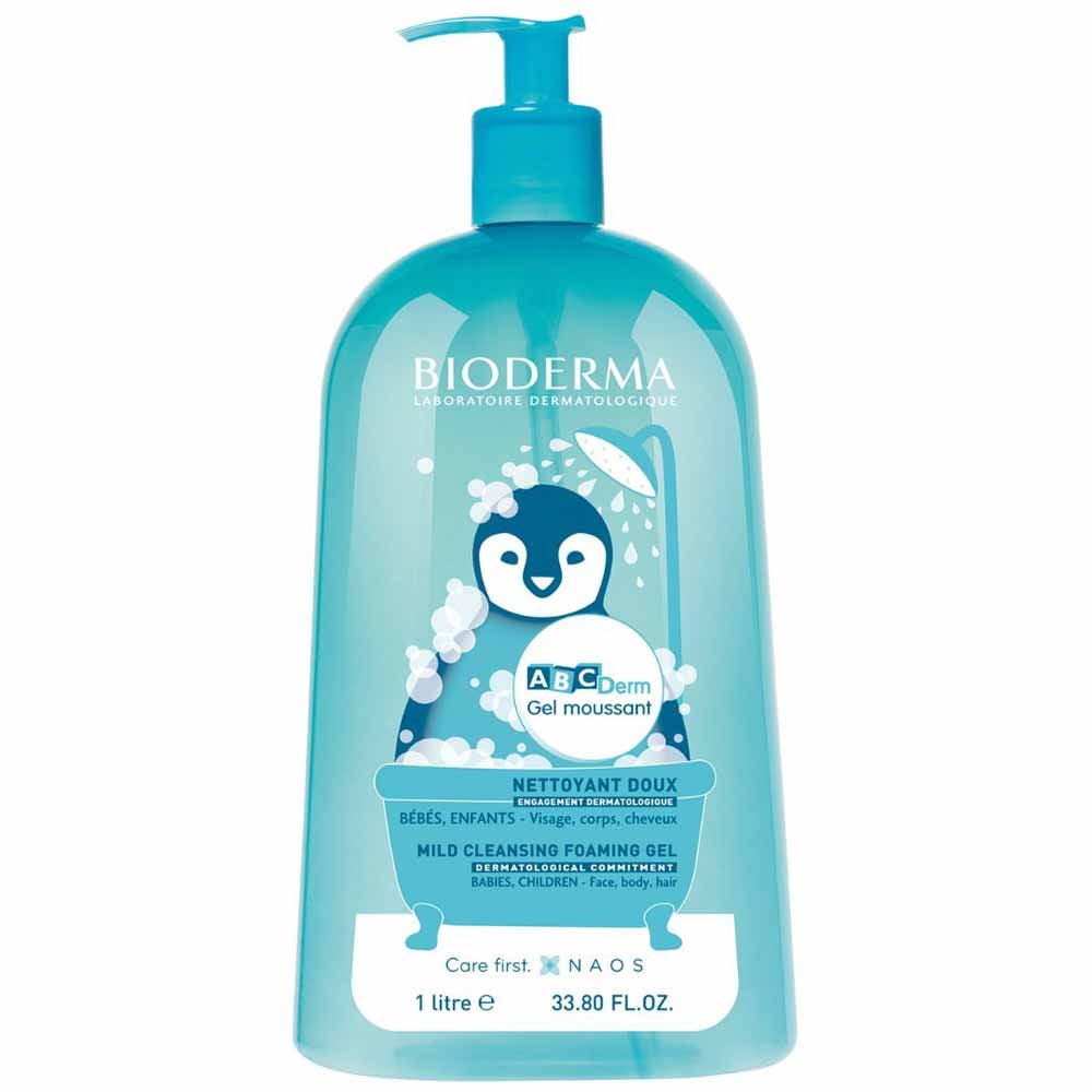 Bioderma Abcderm Gel Douche Moussant Bébé et Enfant Bonne Tolérance 1L