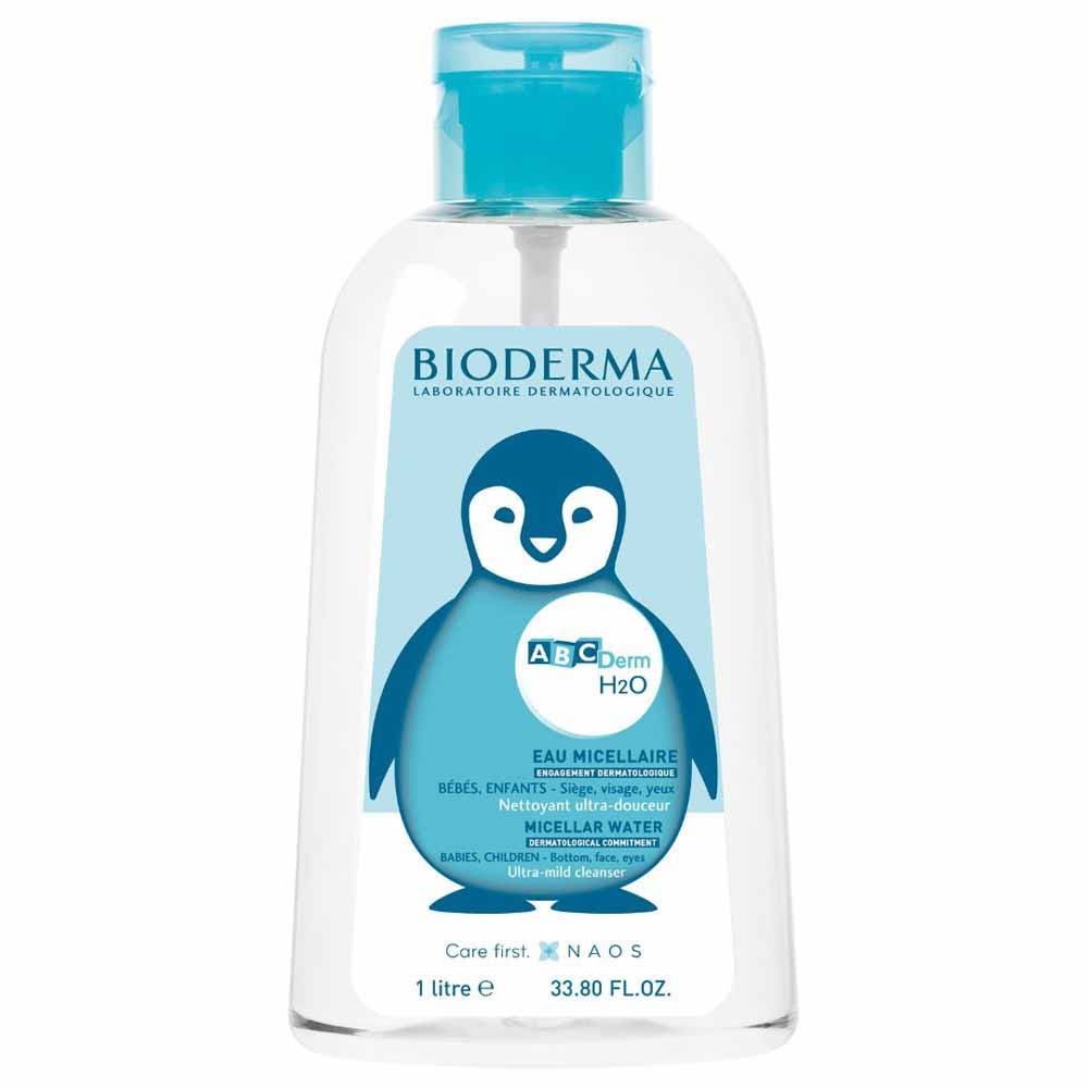 Bioderma Abcderm Eau Nettoyante Micellaire Bébé Peaux Sèches 1L