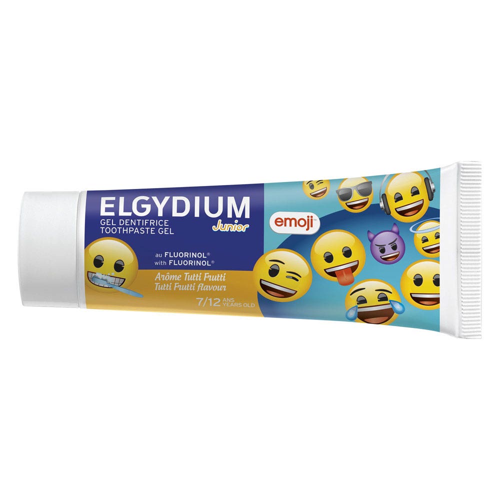 Elgydium Junior Dentifrice au Fluorinol Emoji Tutti Frutti 7-12 Ans 50ml