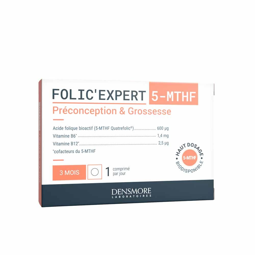 Densmore Folic'expert Acide Folique (5-MTHF) Préconception et grossesse 90 comprimés