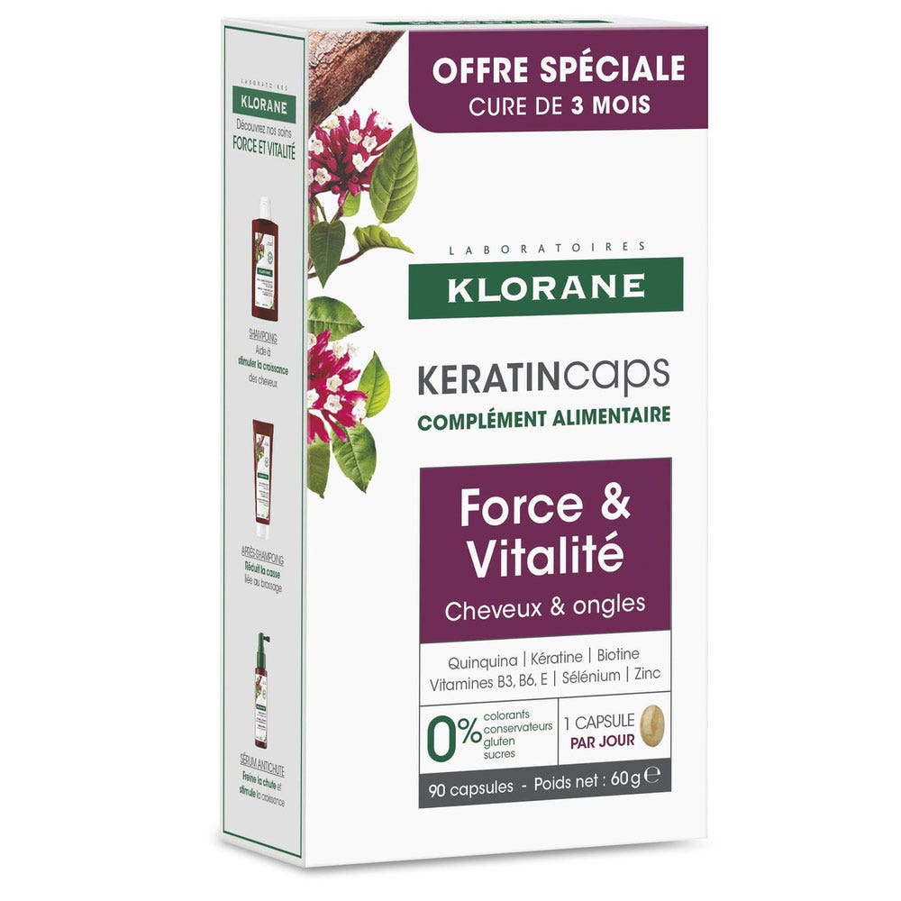 Klorane Keratincaps Force et vitalité Capsules