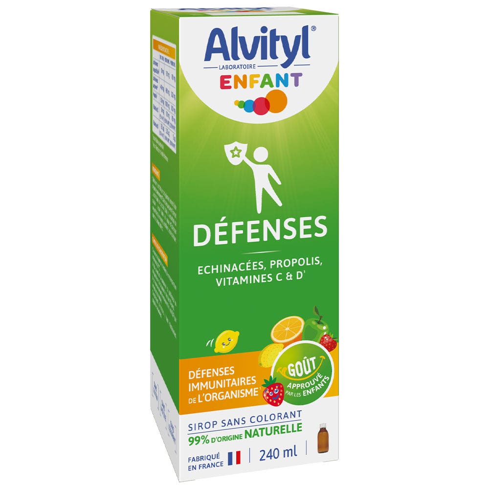 Alvityl Enfant Défenses Immunitaires de L'Organisme Sirop Gout Tutti Frutti 240ml